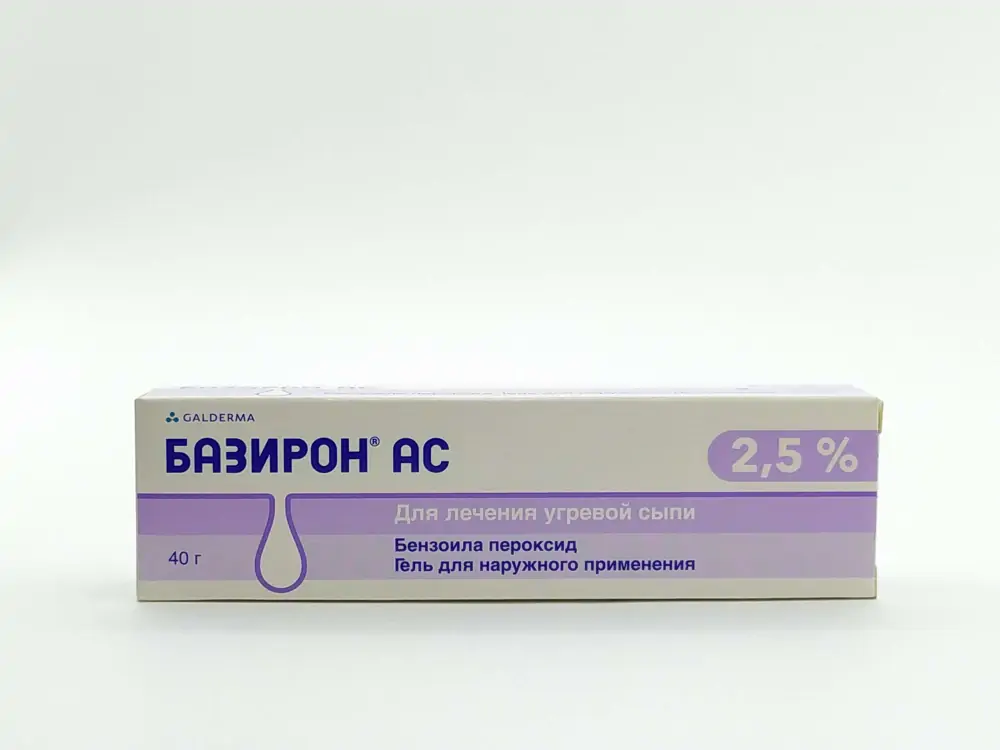 Базирон АС 2,5% гель 40г
