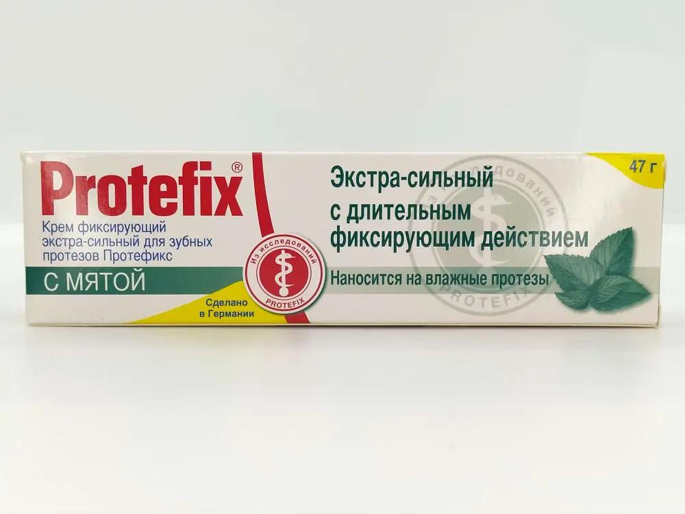 Протефикс крем д/фикс зубн протезов экстра сильный с мятой 40мл - фото 1