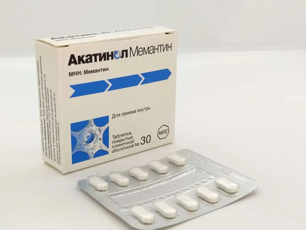 Акатинол мемантин 10мг таблетки 30шт - фото 3