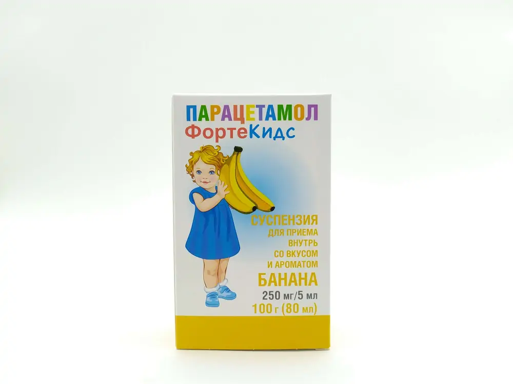 Парацетамол форте детс 5,0% сусп 80мл банан - фото 3