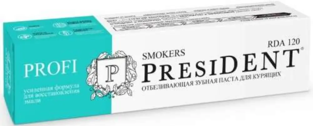 Президент зубная паста профи для курящих 50мл - фото 6