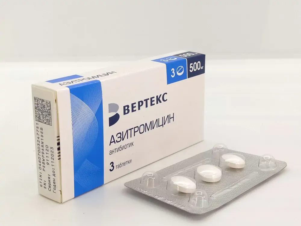 Азитромицин 500мг таблетки 3шт