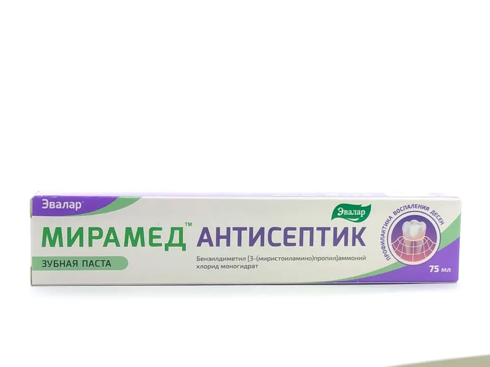 Мирамед антисептик зубная паста 75 мл