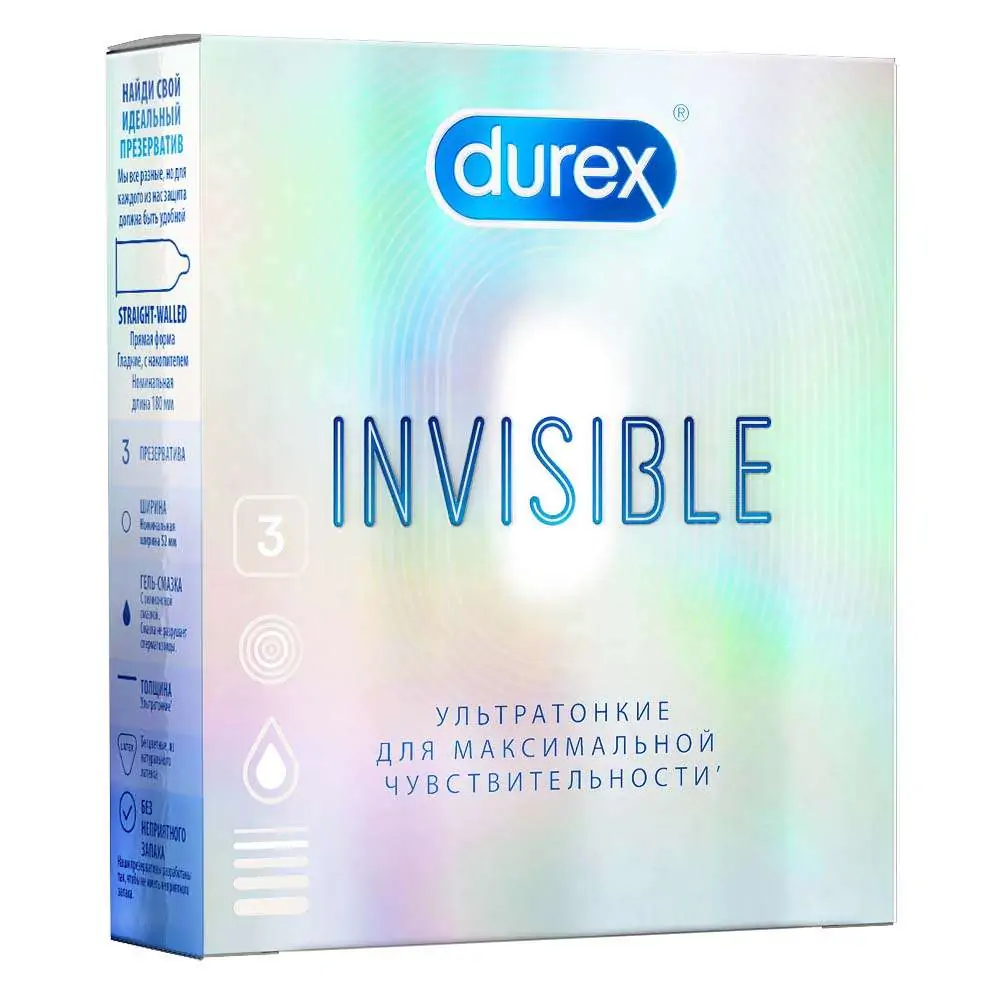 Презервативы Дюрекс Invisible ультратонкие №18 - фото 5