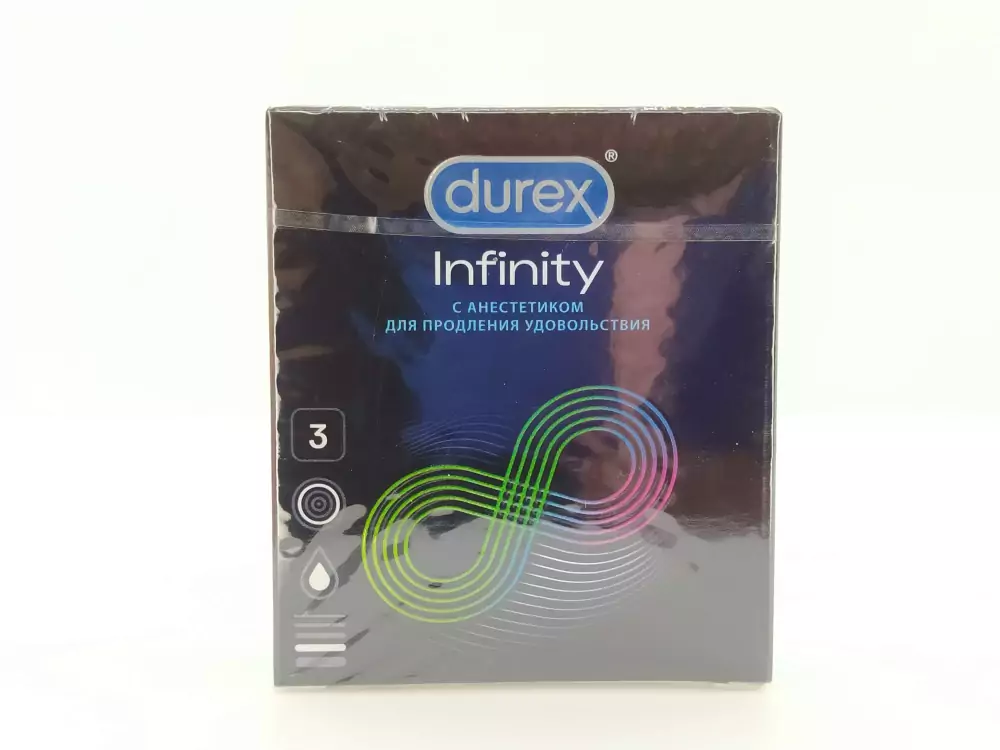 Презервативы Дюрекс Infinity с анестетиком №3