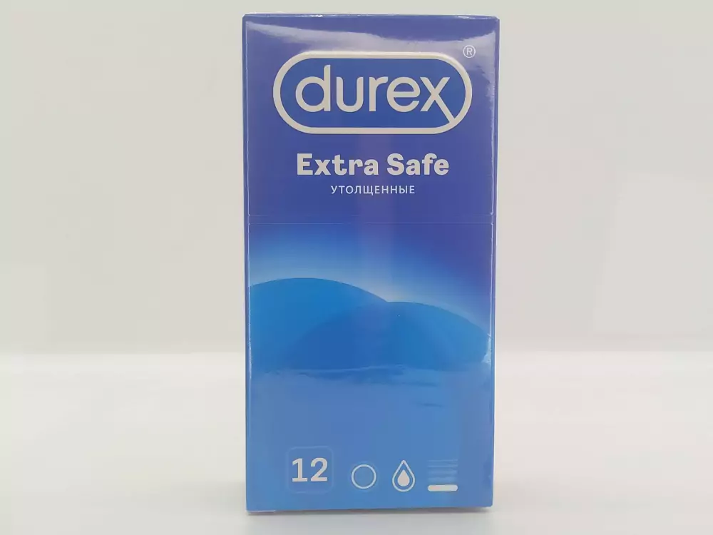 Презервативы Дюрекс Extra Safe гладкие, утолщенные №12